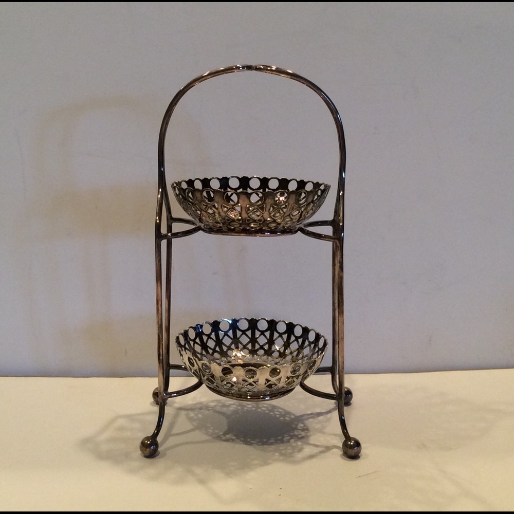 Antique silver Bon Bon dish